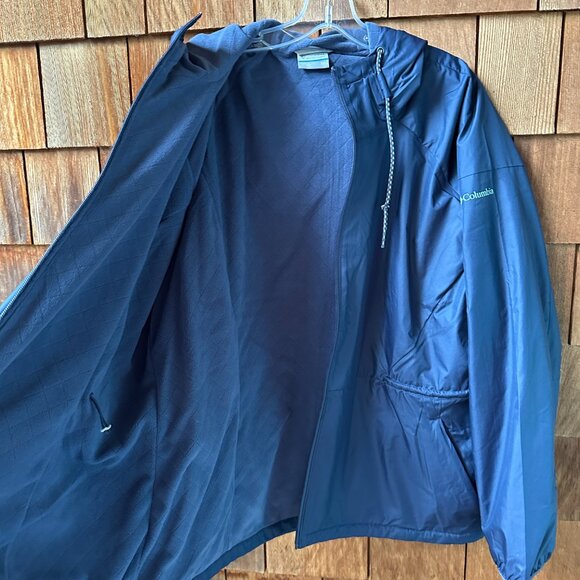 EUC Columbia Navy Blue Fleece Lined Zip Front Hooded Jacket in Women's XXL - Picture 7 of 9